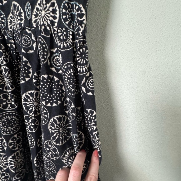 Mata Traders Blue Embroidered Circle Floral Boho Print Fit & Flare Dress Size M - Picture 6 of 12